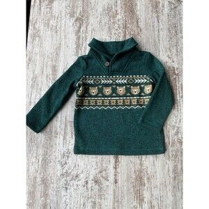 Sweater 18 Months Baby Boy Green W/Bears adorable for family or holiday photos